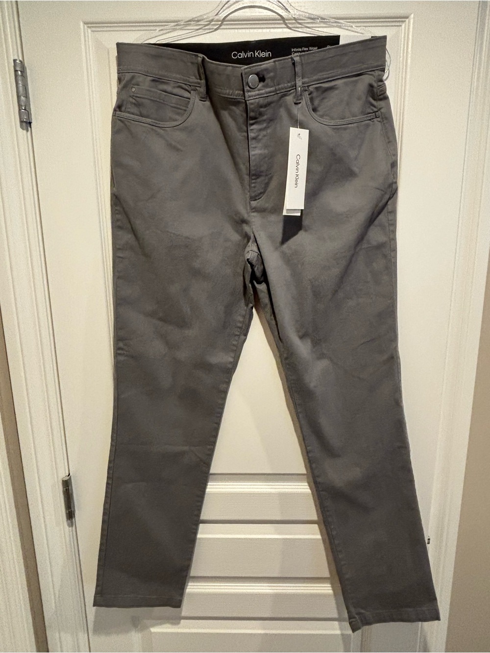Calvin Klein Men’s Infinite Flex Waist Grey Pants